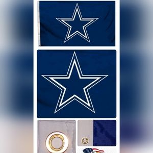 Dallas Cowboys Flag 3x5 Brass Grommets.  Other teams available!